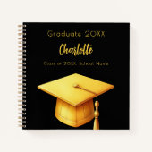 Gastboek zwart goud afstudeerfeest notitieboek (Voorkant)