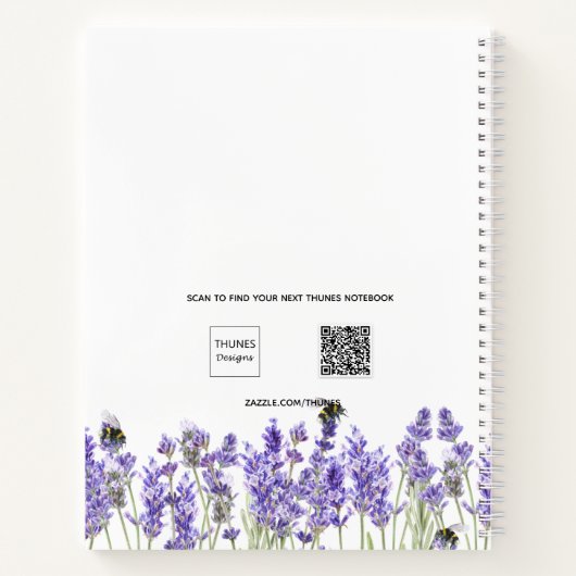 Gastboekbaptisme lavender violet meel notitieboek (Achterkant)