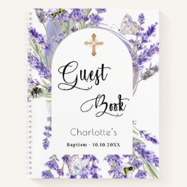 Gastboekbaptisme lavender violet meel notitieboek