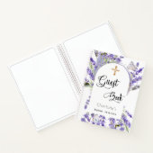 Gastboekbaptisme lavender violet meel notitieboek (Binnen)