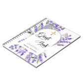 Gastboekbaptisme lavender violet meel notitieboek (Linkerzijde)