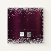 Gastboekbruiloft burgundy Silpleal floral Notitieboek (Achterkant)