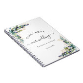 Gastboekbruiloft met eucalyptusgrienery notitieboek (Rechterzijde)