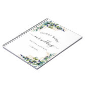 Gastboekbruiloft met eucalyptusgrienery notitieboek (Linkerzijde)