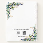 Gastboekbruiloft met eucalyptusgrienery notitieboek (Achterkant)