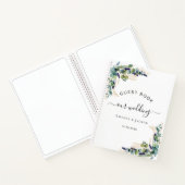 Gastboekbruiloft met eucalyptusgrienery notitieboek (Binnen)