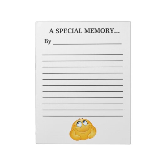 Gastboekgeheugennotitiepad Notitieblok (Linkerzijde)