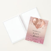 Gastboekje baby bedekking roos gouden glitter blus notitieboek (Binnen)