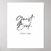 Gastboekkalligrafie Modern elegant gebak Poster (Voorkant)