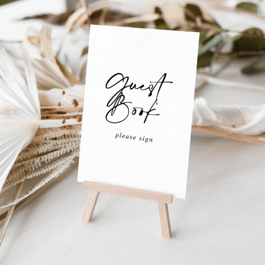 Gastboekkalligrafie Modern elegant gebak Poster