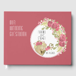 Gastbook met slot en grenspost gastenboek