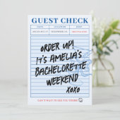 Gastcheck Bachelorette Cocktail Weekend Kaart (Staand voorkant)