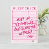 Gastcheck Bachelorette Cocktails Weekend Kaart (Staand voorkant)