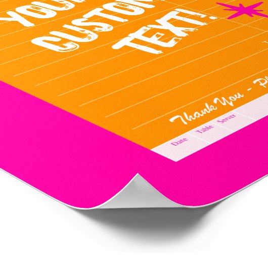 Gastcheck Gepersonaliseerde offerte Poster Preppy  (Hoek)