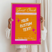 Gastcheck Gepersonaliseerde offerte Poster Preppy 