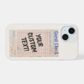 Gastcontrole Aangepast gepersonaliseerd iPhone 15 Case (Achterkant horizontaal)