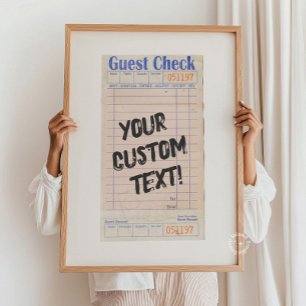 Gastcontrole Aangepast gepersonaliseerd Poster