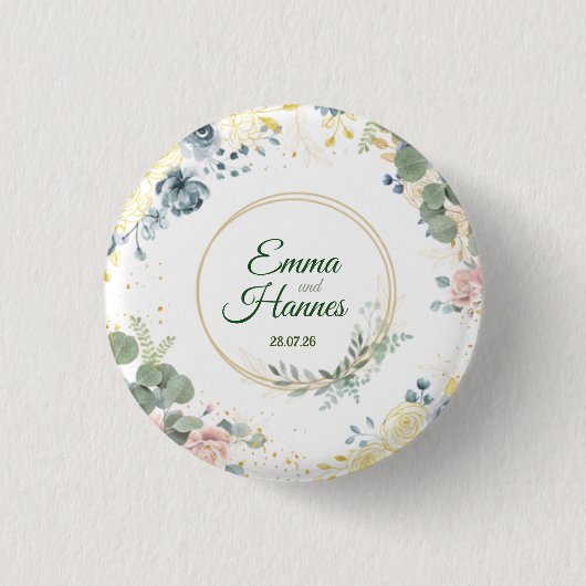 Gäste Hochzeitsgeschenk - Ronde Button 3,2 Cm (Voorkant)
