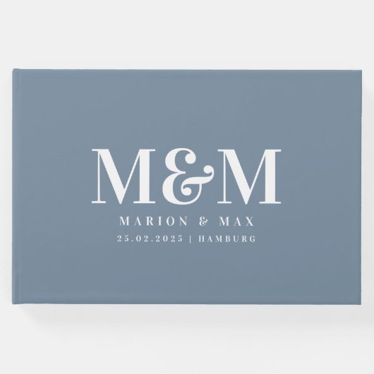 Gästebuch Dusty Blue 01 Gastenboek (Voorkant)