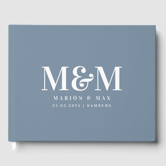 Gästebuch Dusty Blue 01 Gastenboek (Voorkant)