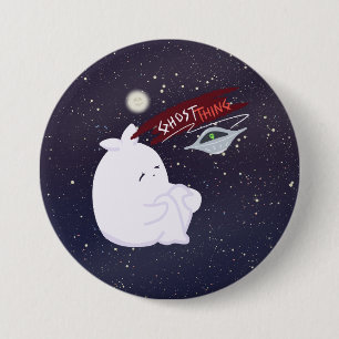 Gasten Aliengedrag Halloween Knopen Ronde Button 7,6 Cm