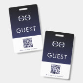 Gasten Badge Bedrijfslogo QR Code (Voor- en achterkant)