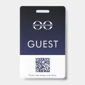 Gasten Badge Bedrijfslogo QR Code (Achterkant)