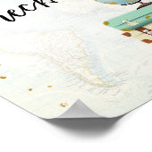 Gasten Check In Reis Avontuur Roze Bruidsfeest Poster (Hoek)