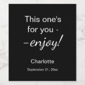 Gasten geven de voorkeur aan zwarte verjaardag wijn etiket (Enkel label)