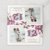 Gasten Gold Disco Elegant Photo Table Number Plaatskaartje (Buitenkant ongevouwen)