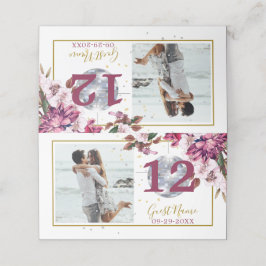 Gasten Gold Disco Elegant Photo Table Number Plaatskaartje
