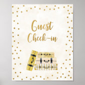 Gasten inchecken Bruidsmeisjespicknick bord Poster (Voorkant)