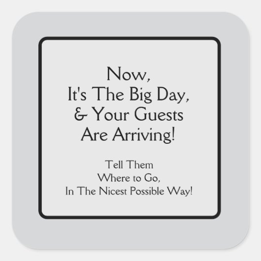 Gasten komen vierkante sticker (Voorkant)