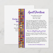 Gasten Richtingen Afrikaanse Kente K45 Bijlagekaar Informatiekaartje (Voorkant / Achterkant)