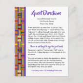 Gasten Richtingen Afrikaanse Kente K45 Bijlagekaar Informatiekaartje (Voorkant)