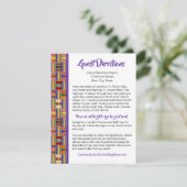 Gasten Richtingen Afrikaanse Kente K45 Bijlagekaar Informatiekaartje (Staand voorkant)