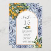 gasten van Citrus Wedding-tafelkaarten Kaart (Voorkant / Achterkant)