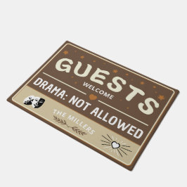 Gasten Welkom - Drama niet toegestaan Familienaam Deurmat