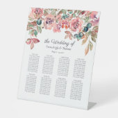 Gasten Zitkaarten Falling in Love Florals Reclamebord Met Voetstuk (Voorkant)