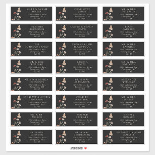 Gasten Zwarte Adreslabels Sticker