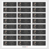 Gasten Zwarte Adreslabels Sticker (Vel)