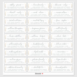 Gastenadreslabels: BESTELLEN OP 14" of 8" Sticker