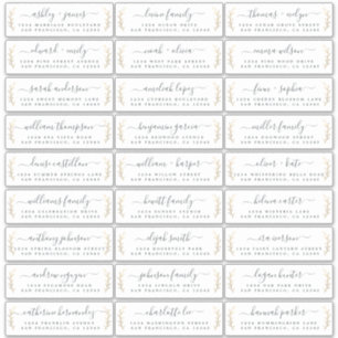 Gastenadreslabels: BESTELLEN OP 14" of 8" Sticker