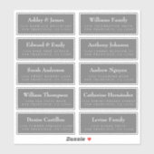 Gastenadreslabels: BESTELLING OP 8" of 6" Sticker (Vel)
