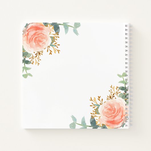 Gastenboek 21e verjaardag roze goud eucalyptus notitieboek (Achterkant)