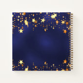 Gastenboek 60ste verjaardag marineblauw gouden ste notitieboek (Achterkant)