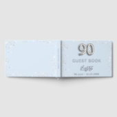 Gastenboek 90e verjaardag lichtblauw zilver (Volledig)