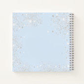 Gastenboek 90e verjaardag lichtblauw zilver notitieboek (Achterkant)