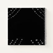 Gastenboek afstuderen zwart zilveren sterren notitieboek (Achterkant)
