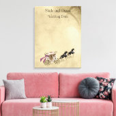 Gastenboek Alternatieve koets en paarden Canvas Afdruk (Insitu (Woonkamer))